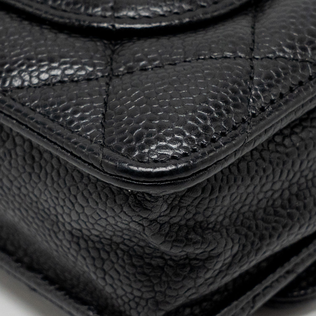 CHANEL CLASSIC WALLET ON CHAIN CAVIAR BLACK GHW