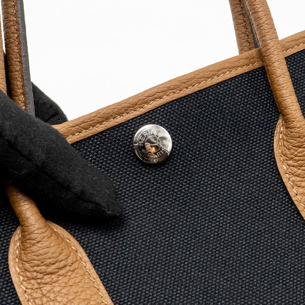 HERMES GARDEN PARTY 30 CANVAS/NEGONDA BLACK/ALEZAN SHW