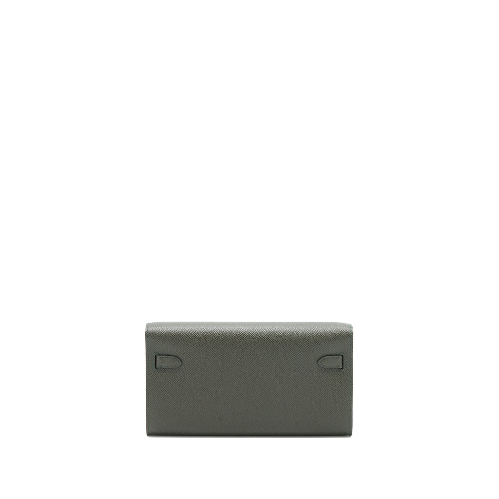 HERMES CLASSIC KELLY TO GO EPSOM C6 VERT DE GRIS GHW
