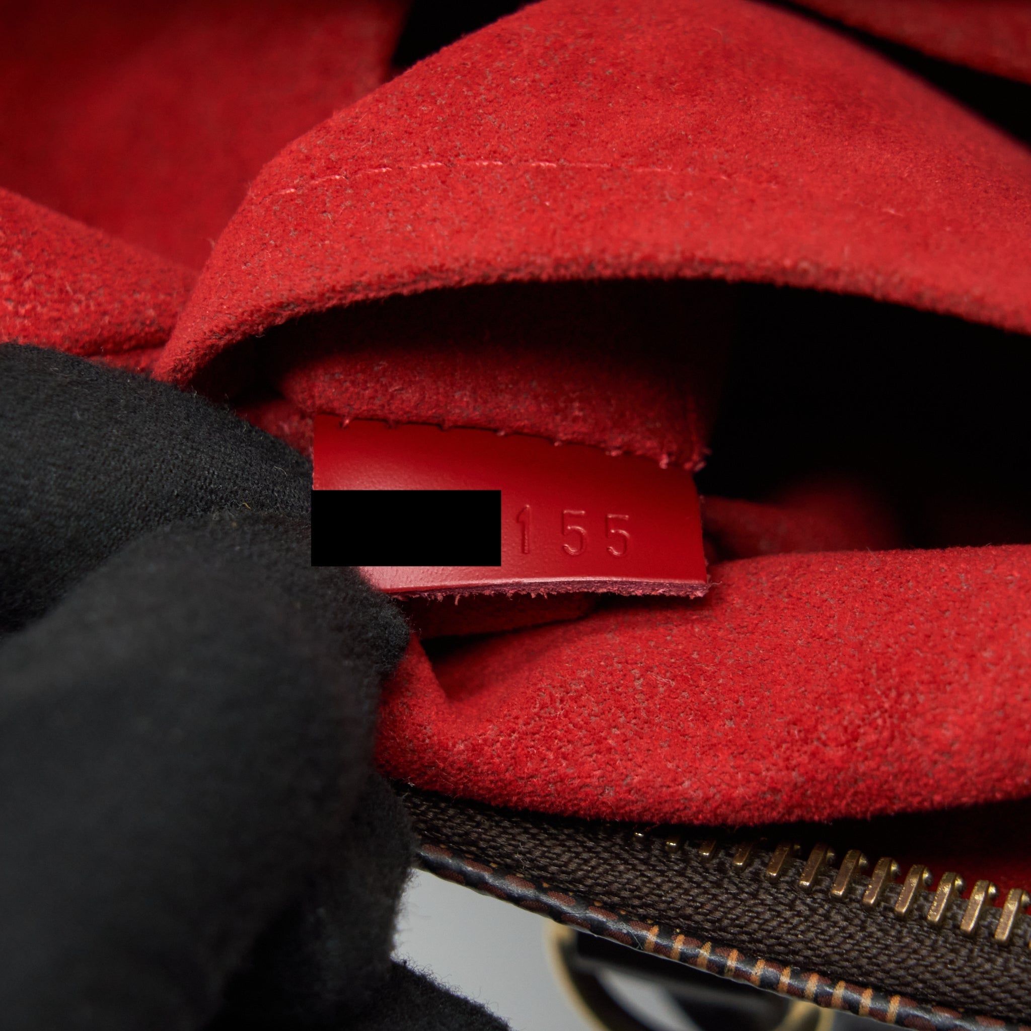 LOUIS VUITTON TOP HANDLE TOTE BAG WITH STRAP DAMIER EBENE/RED GHW