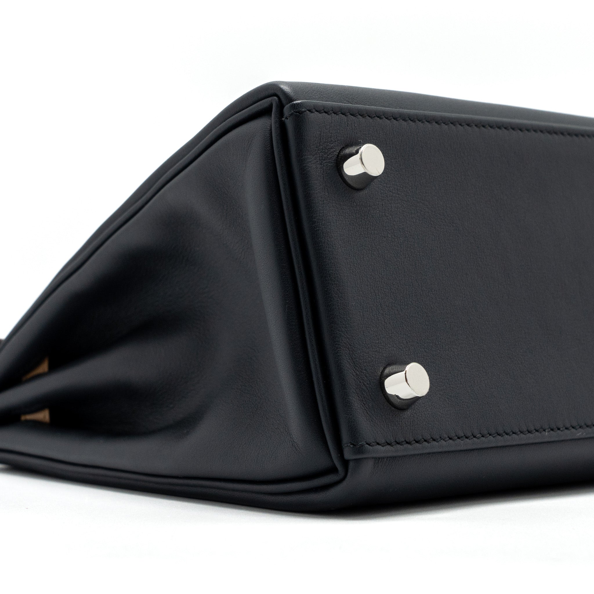 HERMES KELLY COLORMATIC SWIFT BLUE NUIT/CHAI/ETOUPE/GOLD/BLACK SHW