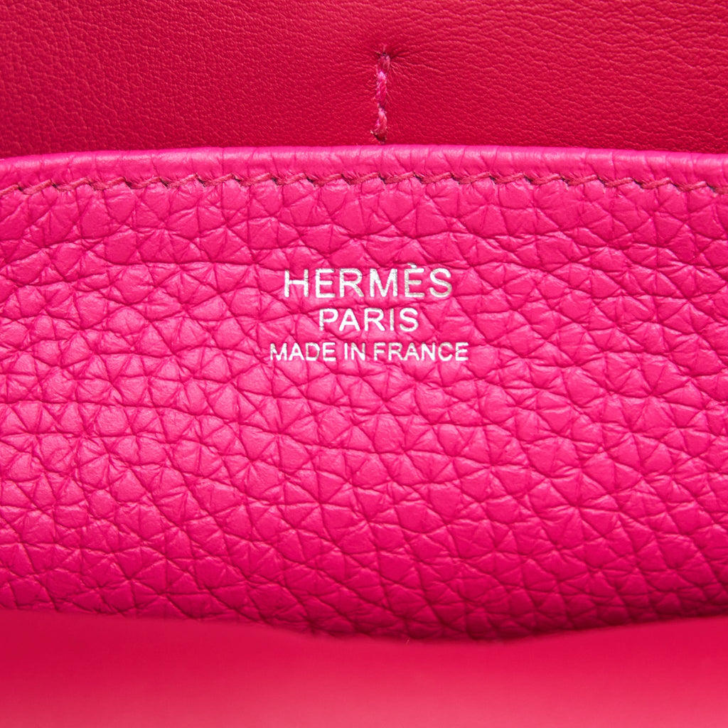 HERMES HALZAN 25 BAG ROSE SHOCKING/ FRAMBOISE