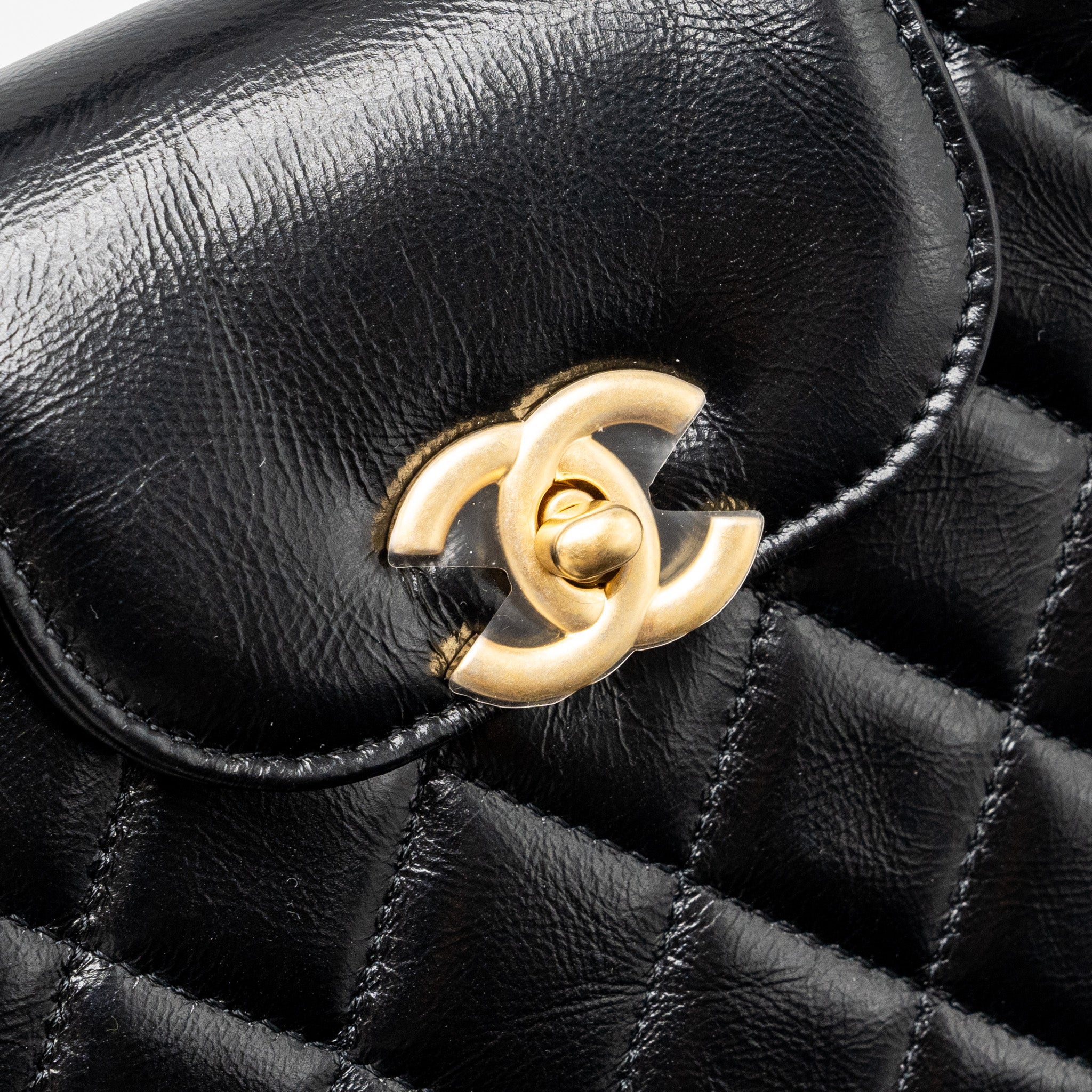 CHANEL 24P MINI SHOPPING TOTE/ KELLY BAG CALFSKIN BLACK GHW (MICROCHIP)