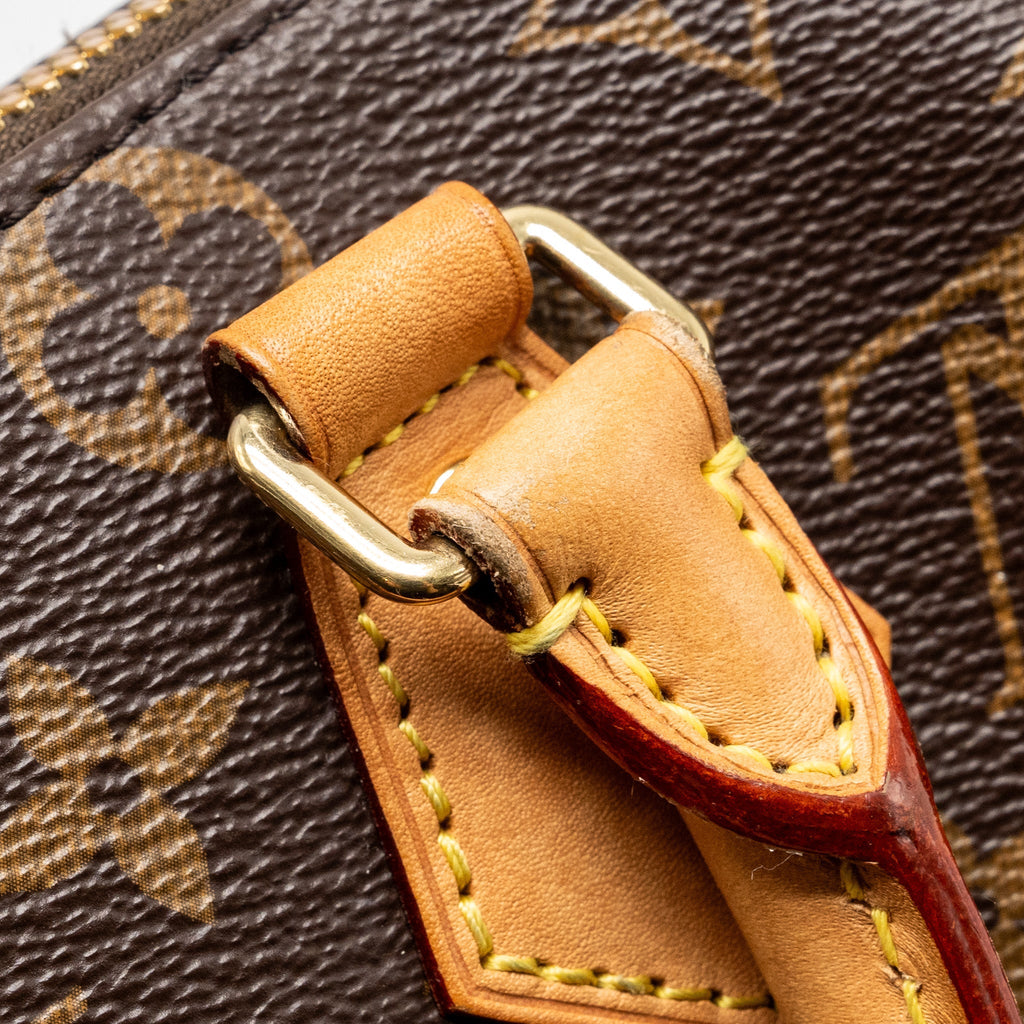 LOUIS VUITTON SPEEDY 20 BANDOULIERE  MONOGRAM CANVAS BLACK STRAP GHW