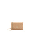 CHANEL 22K WALLET ON CHAIN CAVIAR DARK BEIGE LGHW (MICROCHIP)