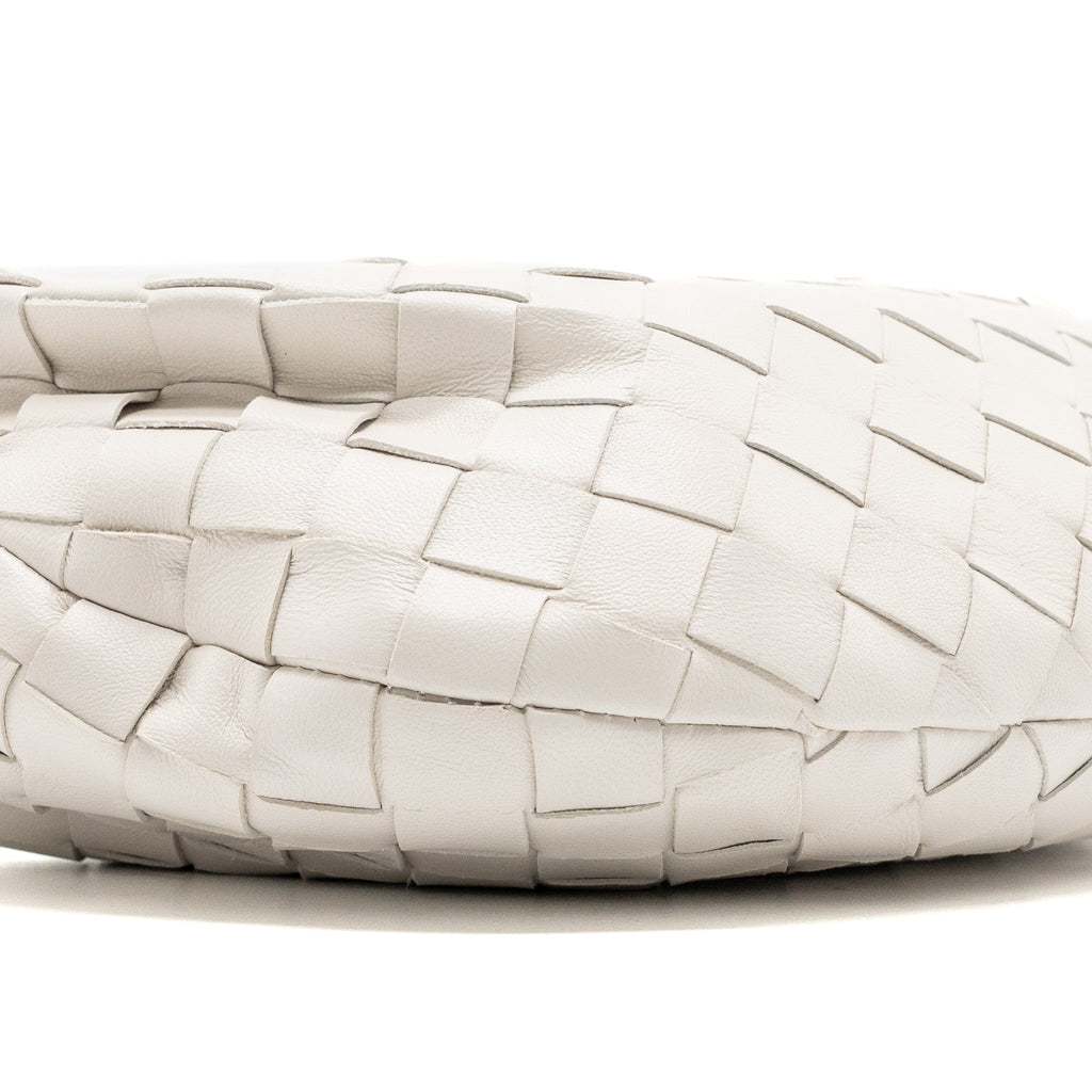 BOTTEGA VENETA MINI JODIE LAMBSKIN CHALK GHW