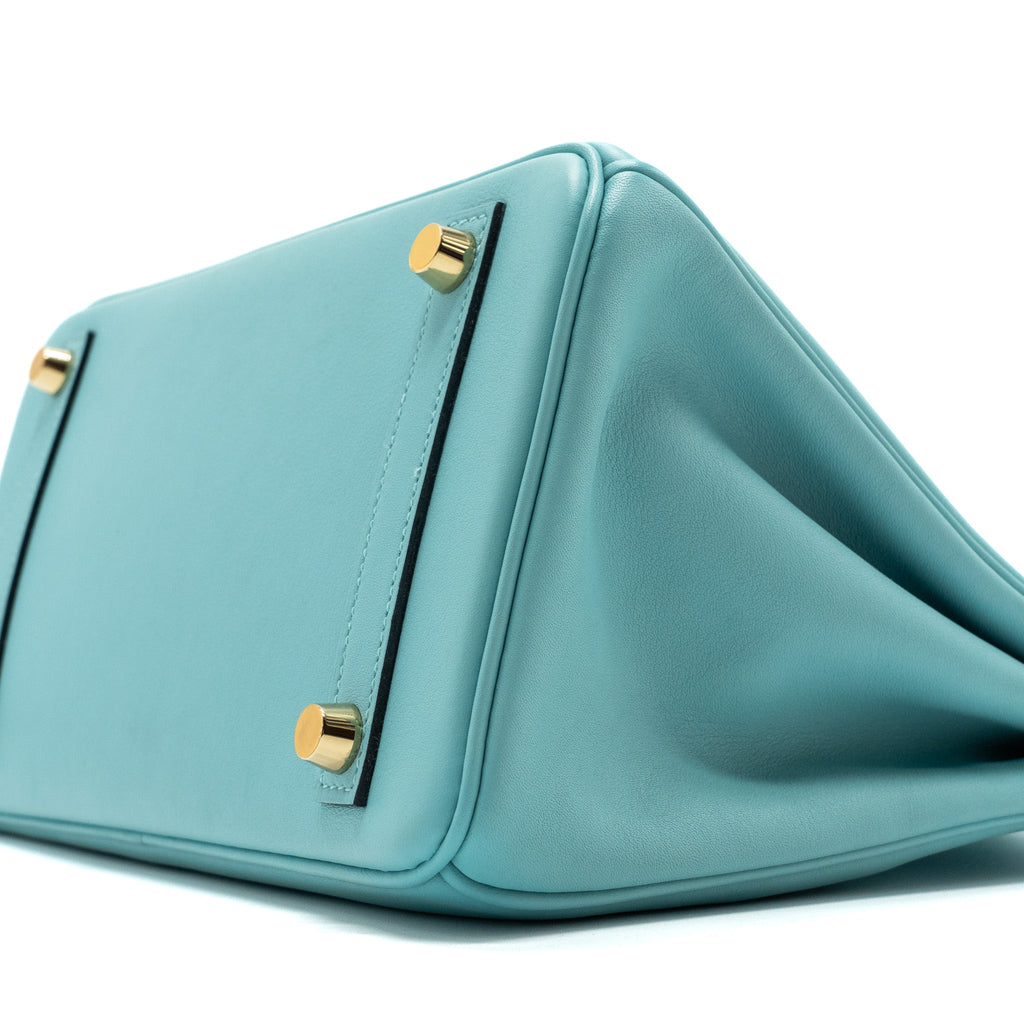 HERMES BIRKIN 25 SWIFT 3P BLUE ATOLL GHW