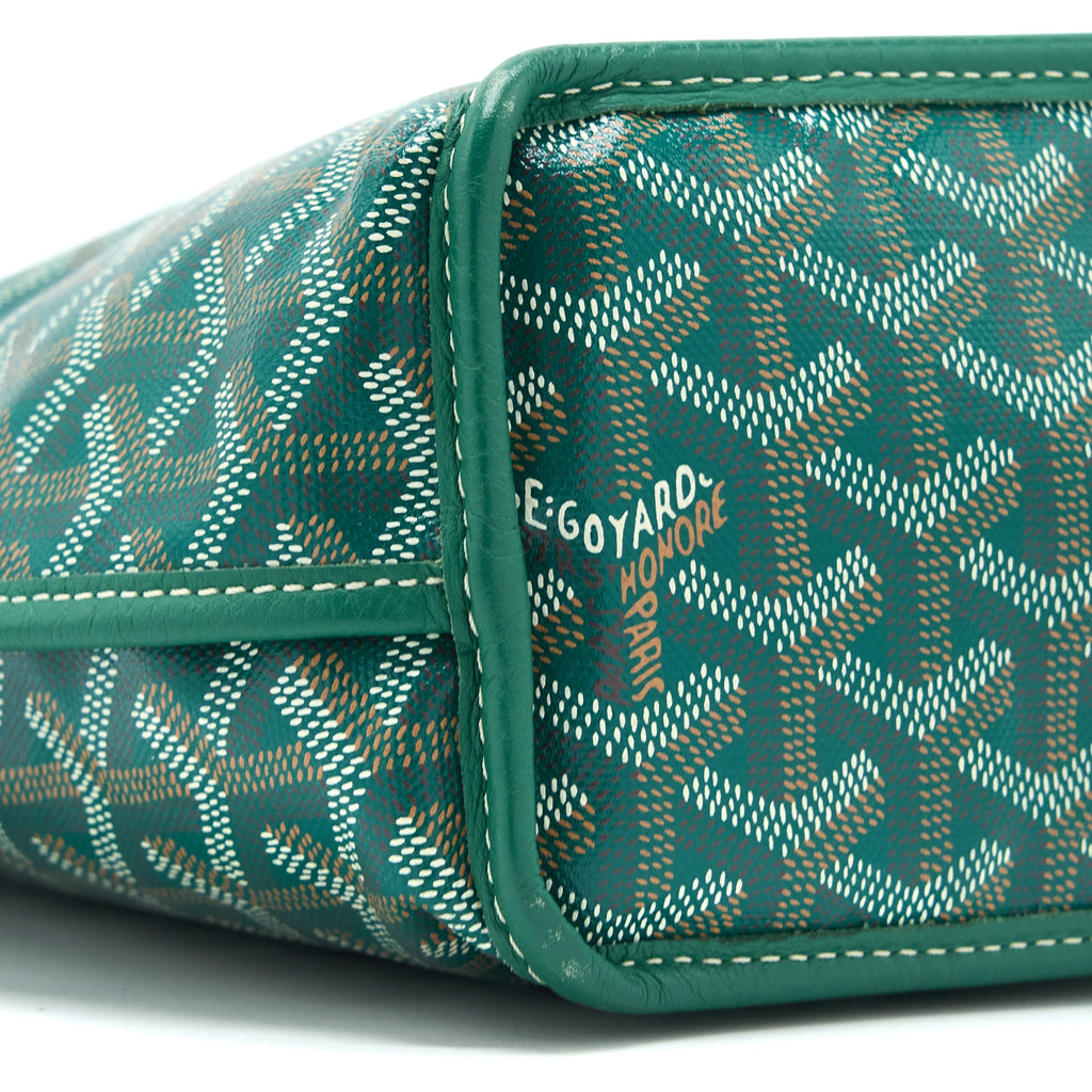 GOYARD ANJOU MINI BAG CANVAS/CALFSKIN GREEN SHW
