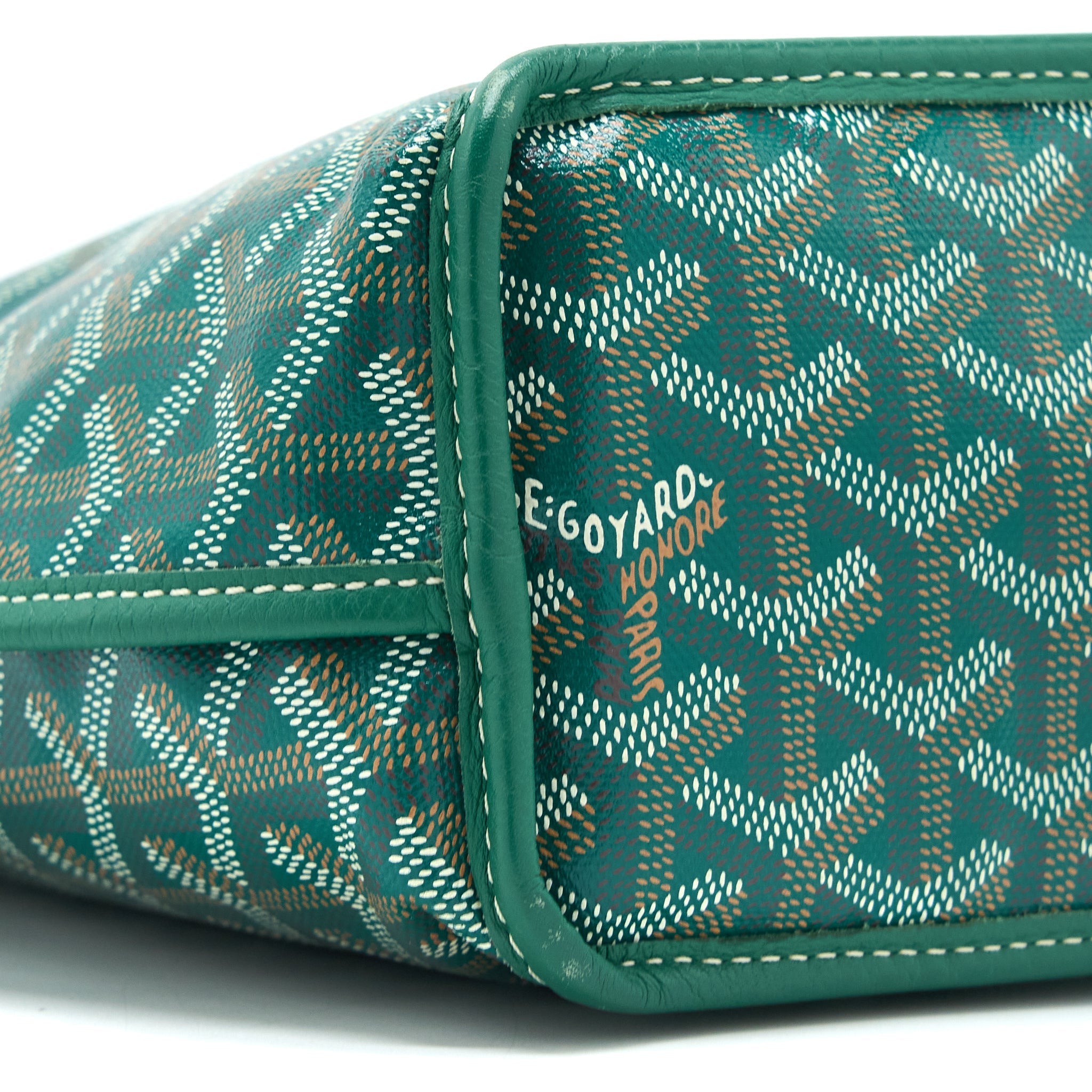 GOYARD ANJOU MINI BAG CANVAS/CALFSKIN GREEN SHW