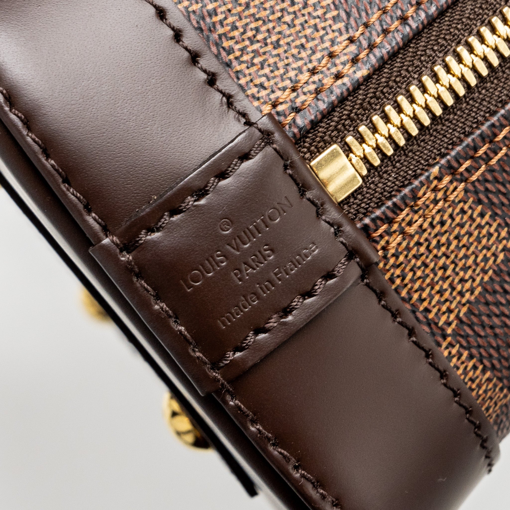 LOUIS VUITTON ALMA BB DAMIER EBENE CANVAS GHW