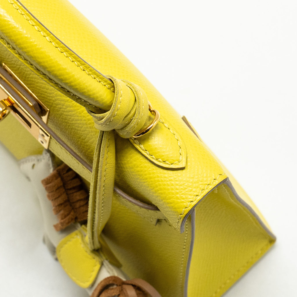 HERMES MINI KELLY II EPSOM 9R LIME GHW