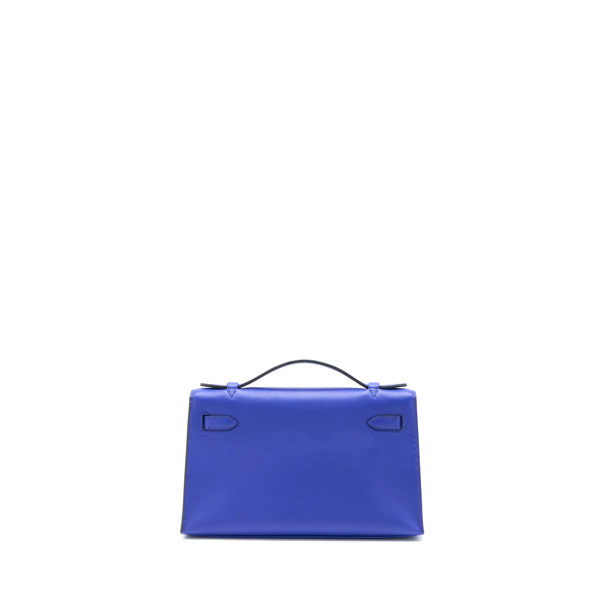 HERMES KELLY POCHETTE SWIFT BLUE ELECTRIC GHW