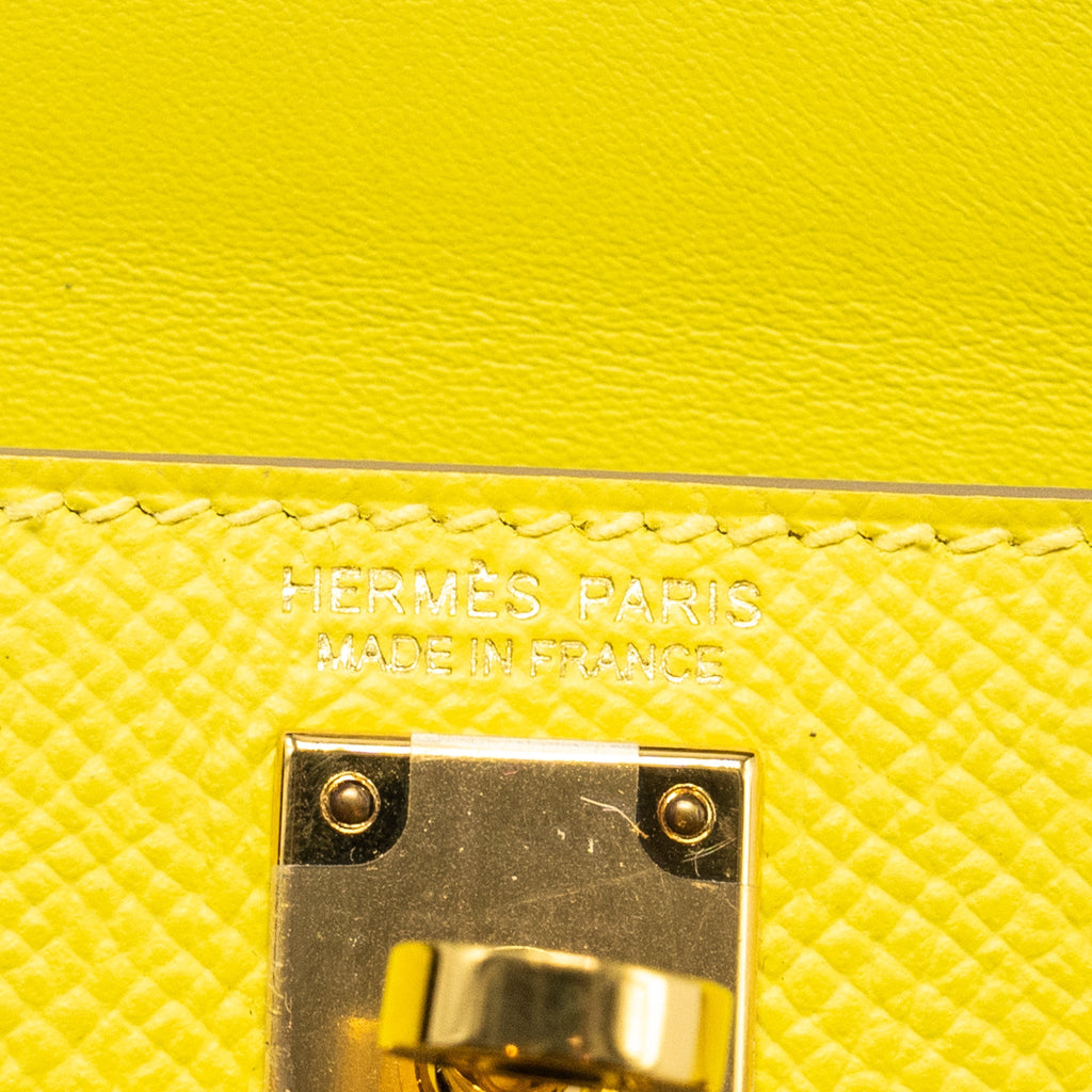 HERMES MINI KELLY II EPSOM 9R LIME GHW