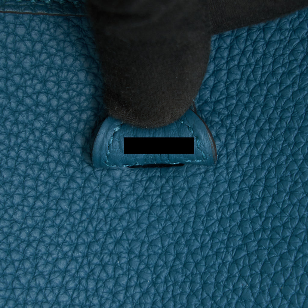 HERMES MINI EVELYNE W0 VERT BOSPHORE GHW