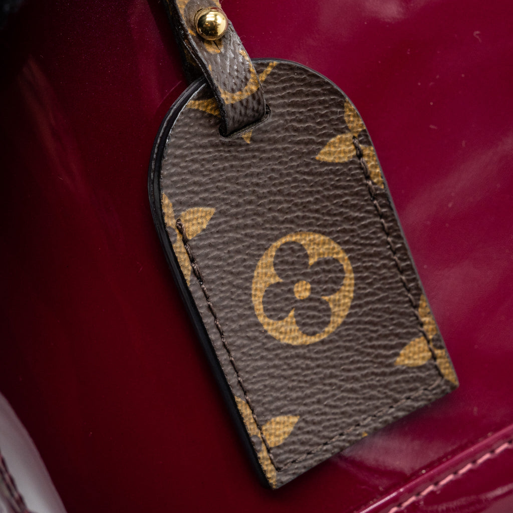 LOUIS VUITTON ALMA BB VERNI MIROIR PATENT DARK PINK GHW