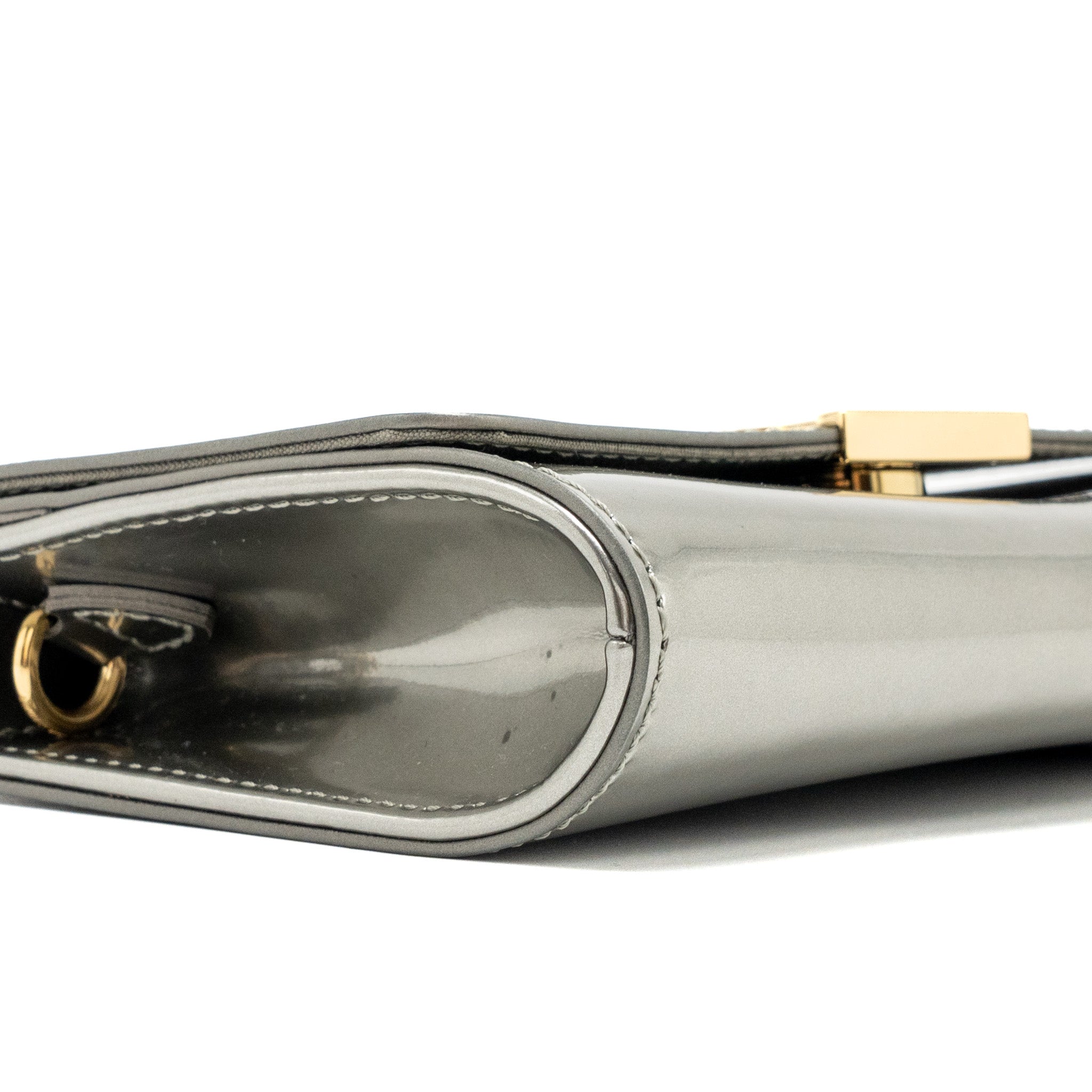 LOUIS VUITTON LOUISE PM PATENT SILVER GHW