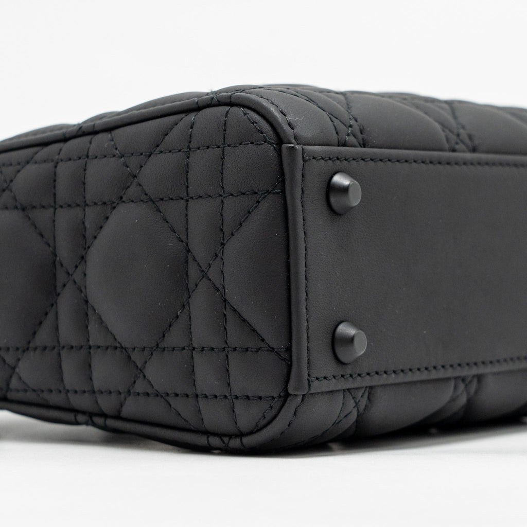 DIOR MINI LADY DIOR CALFSKIN SO BLACK