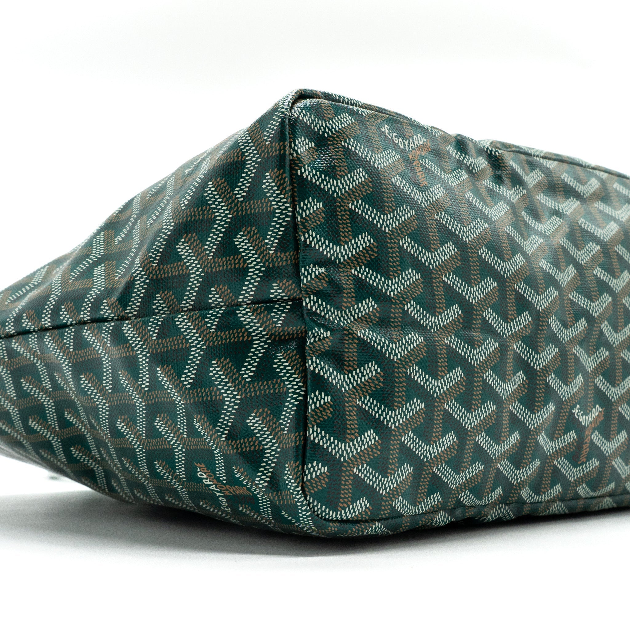 GOYARD SAINT LOUIS PM TOTE BAG GOYARDINE CANVAS GREEN / MULTICOLOURED SHW