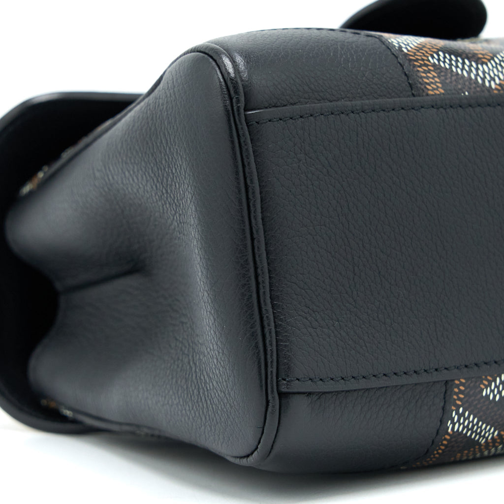 GOYARD MINI SAIGON SOUPLE BAG CANVAS/CALFSKIN BLACK SHW