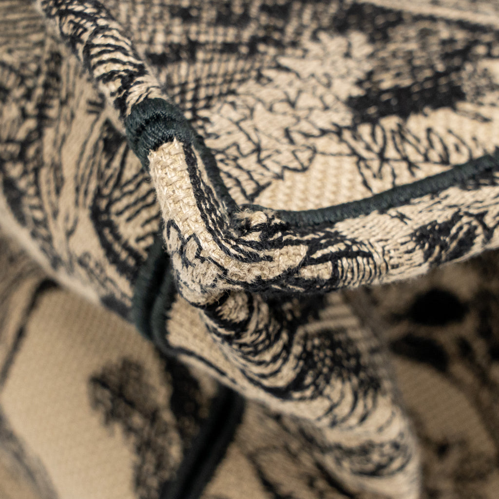 DIOR MEDIUM DIOR BOOK TOTE TOILE DE JOUY REVERSE EMBROIDERY CANVAS BEIGE