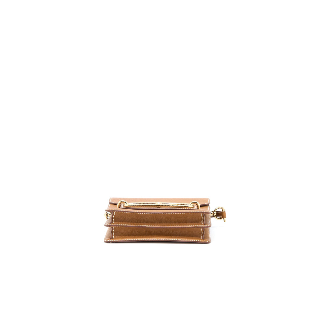 HERMES MINI ROULIS BARENIA FAUBOURG 34 FAUVE GHW