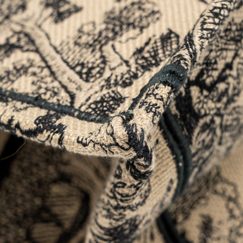 DIOR MEDIUM DIOR BOOK TOTE TOILE DE JOUY REVERSE EMBROIDERY CANVAS BEIGE