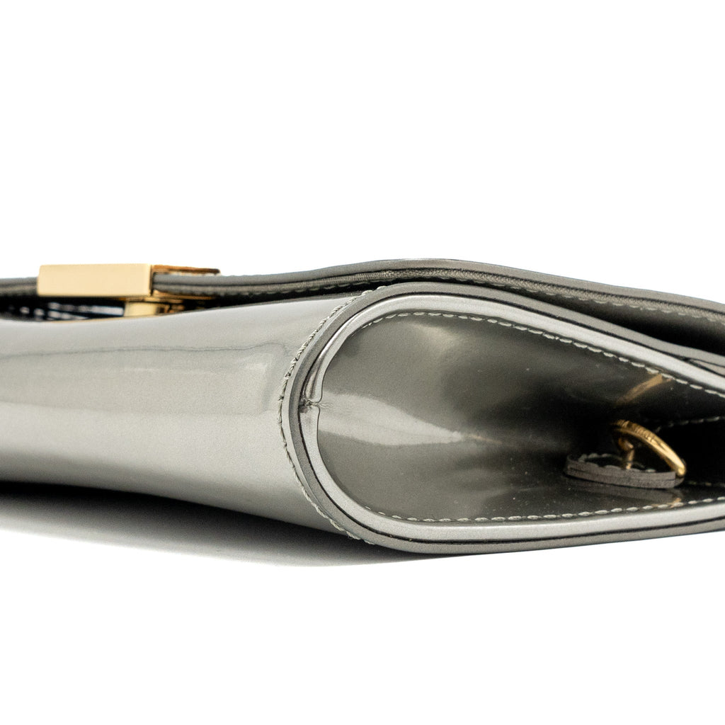 LOUIS VUITTON LOUISE PM PATENT SILVER GHW