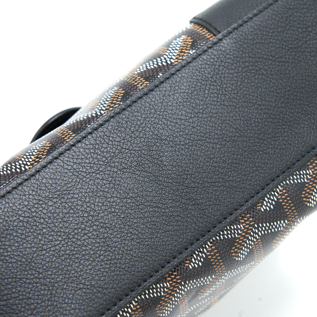 GOYARD MINI SAIGON SOUPLE BAG CANVAS/CALFSKIN BLACK SHW