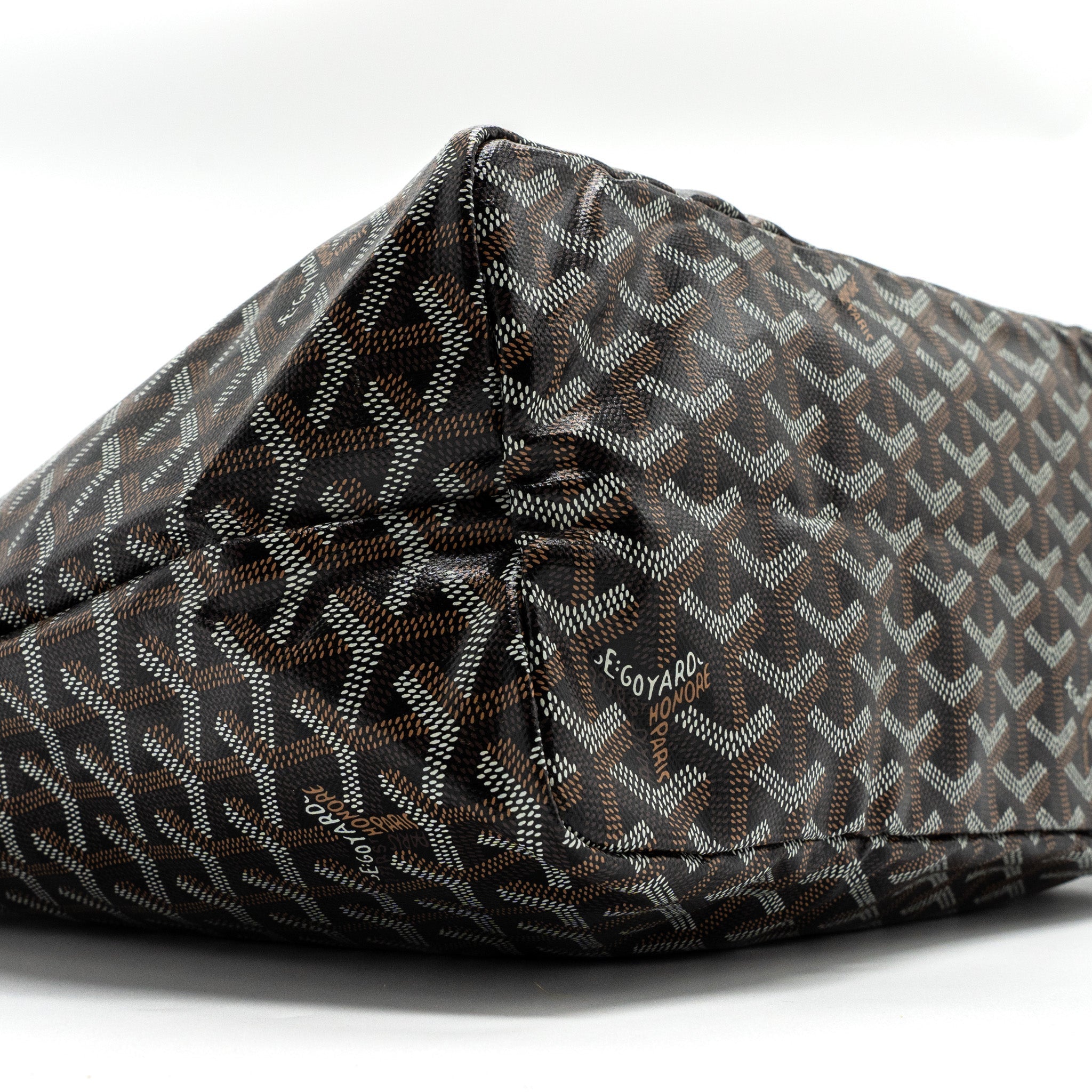 GOYARD SAINT LOUIS PM TOTE BAG GOYARDINE CANVAS BLACK / MULTICOLOR