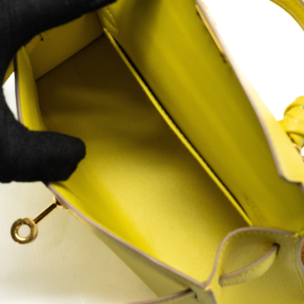HERMES MINI KELLY II EPSOM 9R LIME GHW
