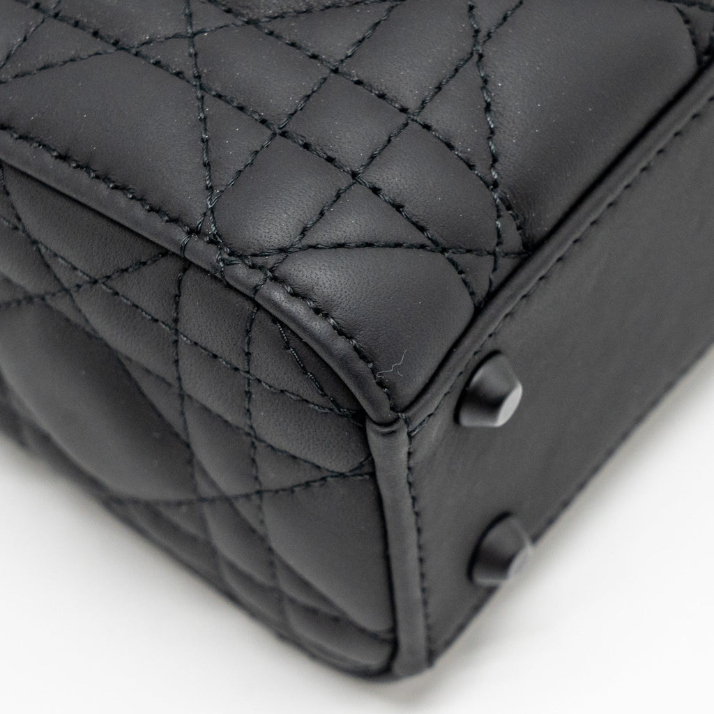 DIOR MINI LADY DIOR CALFSKIN SO BLACK