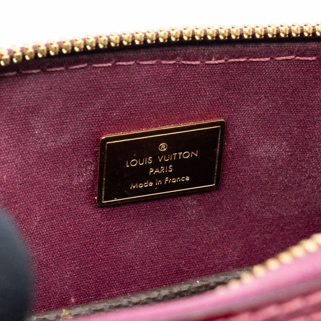 LOUIS VUITTON ALMA BB VERNI MIROIR PATENT DARK PINK GHW