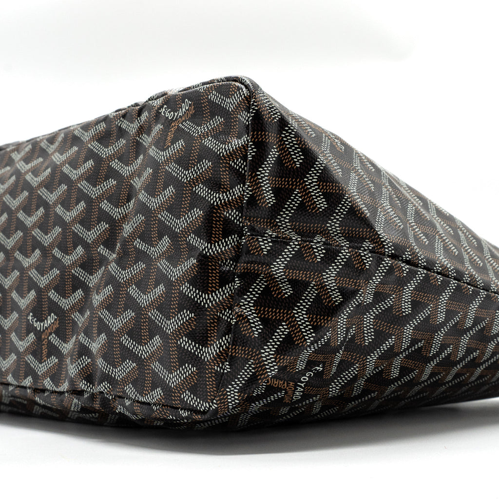 GOYARD SAINT LOUIS PM TOTE BAG GOYARDINE CANVAS BLACK /MULTICOLURED SHW
