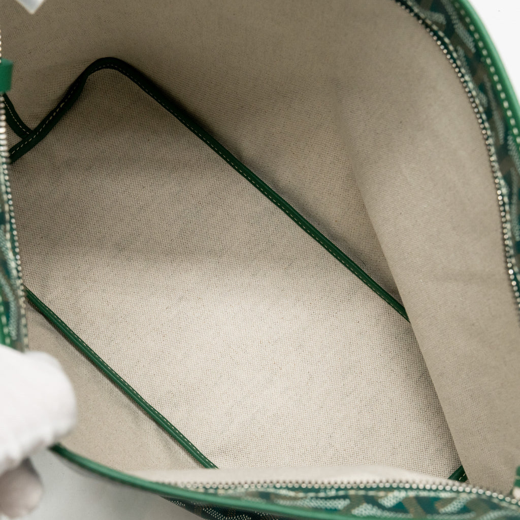 GOYARD BOHEME HOBO BAG GOYARDINE CANVAS GREEN SHW