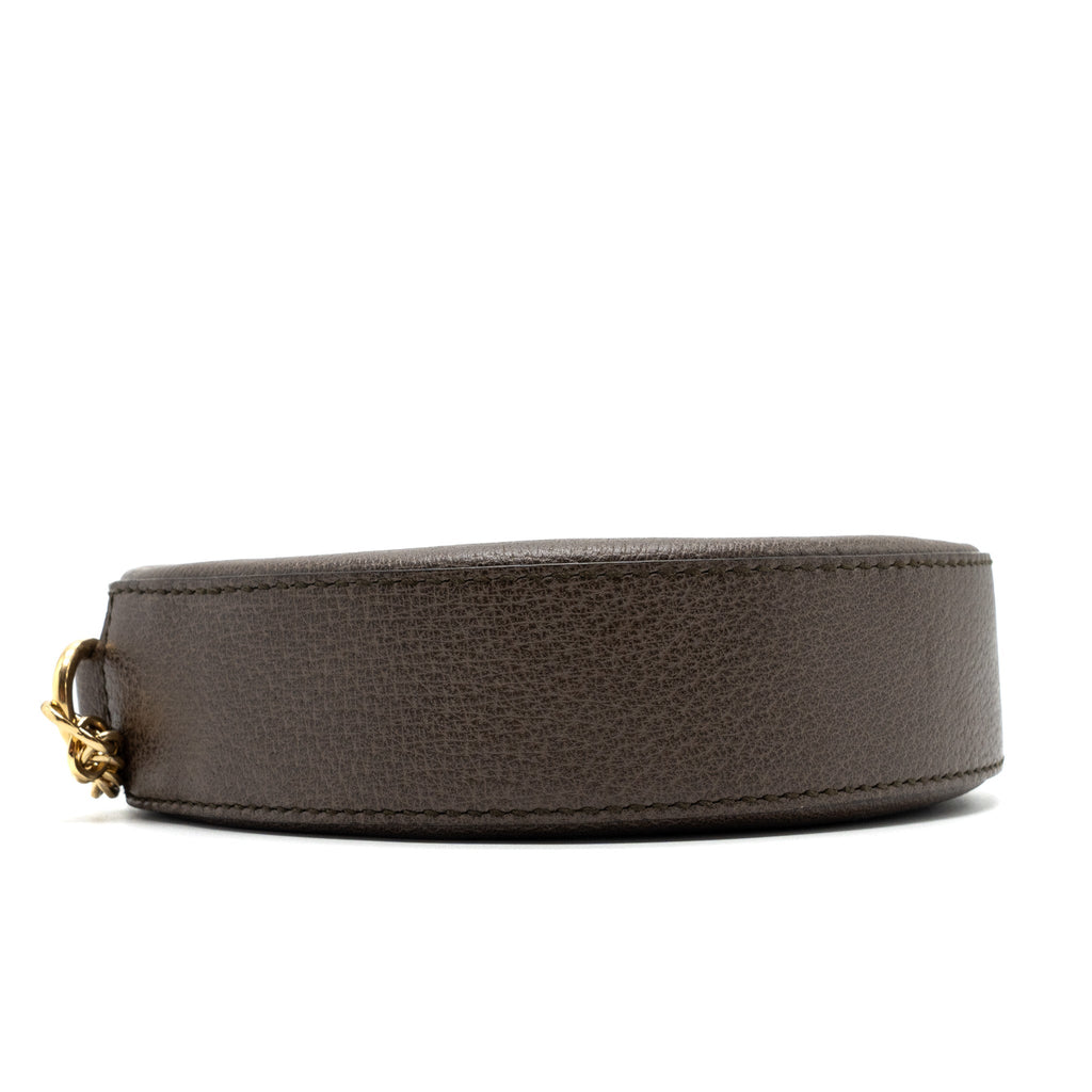 GUCCI MINI OPHIDIA GG ROUND SHOULDER BAG GG SUPREME CANVAS GHW