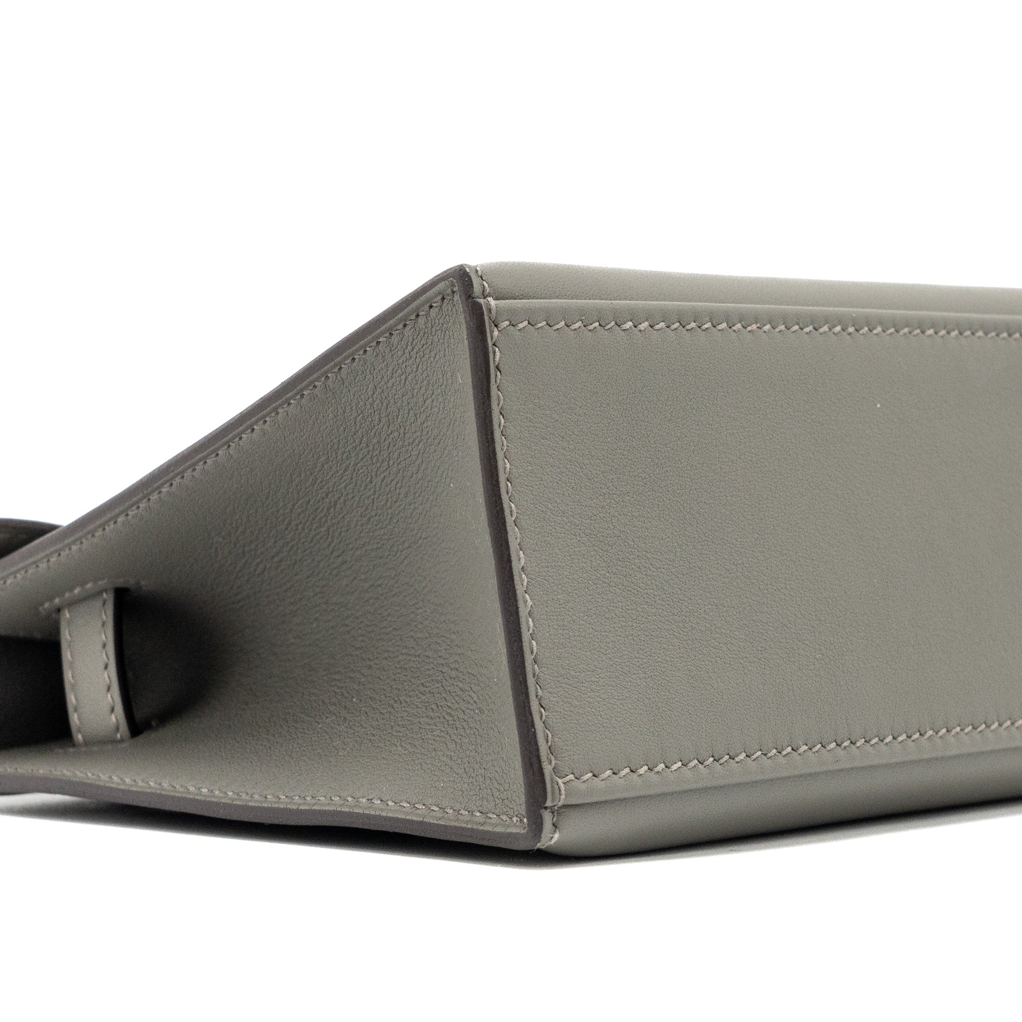 HERMES KELLY POCHETTE SWIFT GRIS MEYER SHW
