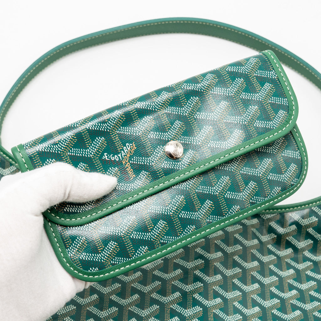 GOYARD BOHEME HOBO BAG GOYARDINE CANVAS GREEN SHW