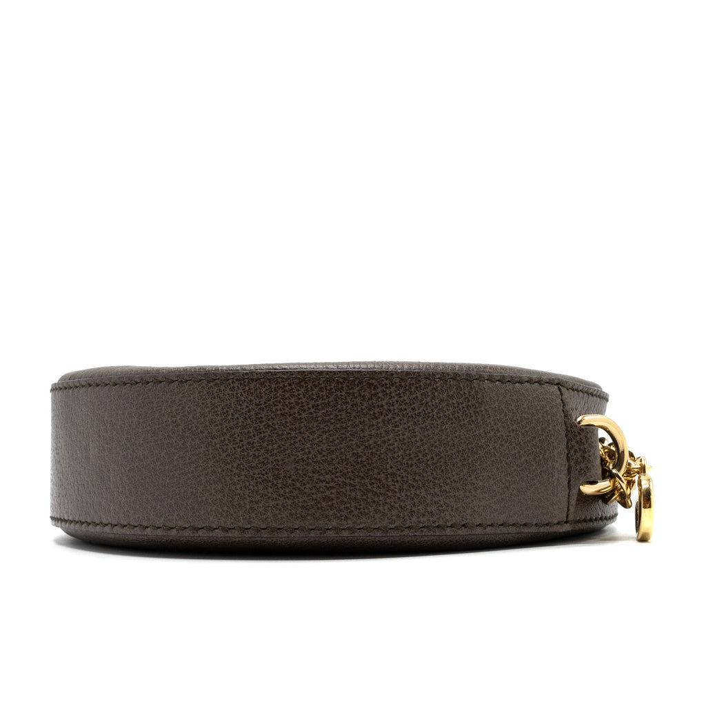 GUCCI MINI OPHIDIA GG ROUND SHOULDER BAG GG SUPREME CANVAS GHW