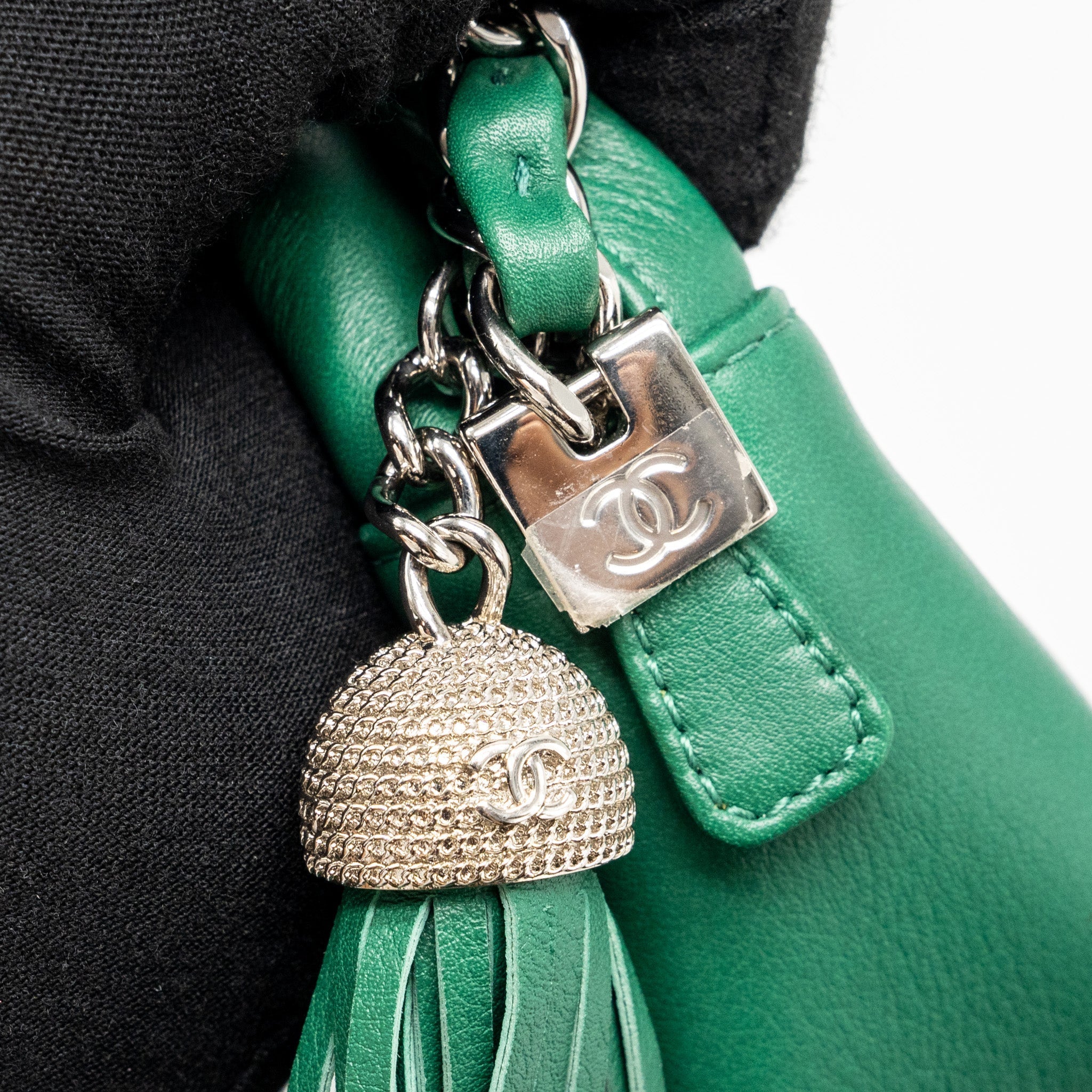 CHANEL SMALL CAMERA BAG CALFSKIN GREEN SHW