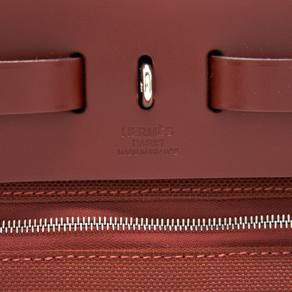 HERMES HERBAG ZIP 31 IN ROUGE H SHW