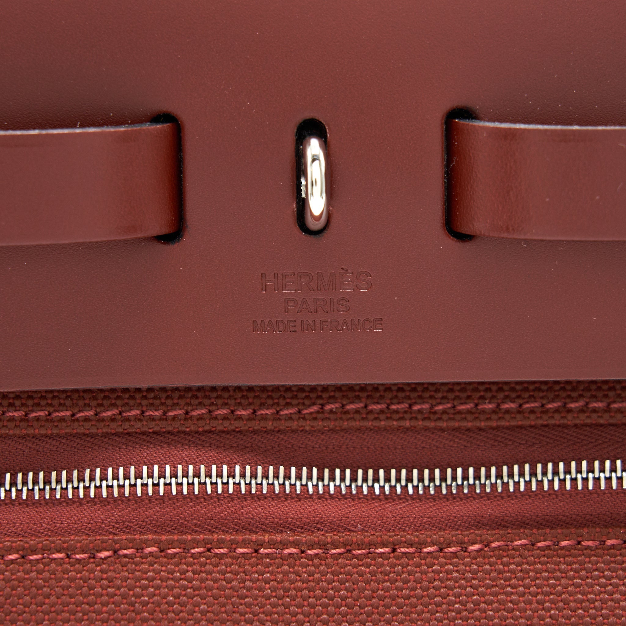 HERMES HERBAG ZIP 31 IN ROUGE H SHW