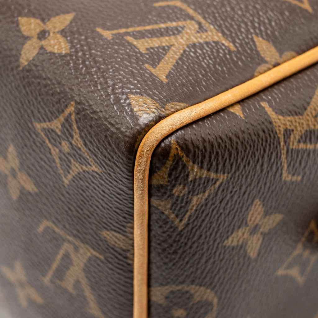 LOUIS VUITTON SPEEDY 20 BANDOULIERE  MONOGRAM CANVAS BLACK STRAP GHW