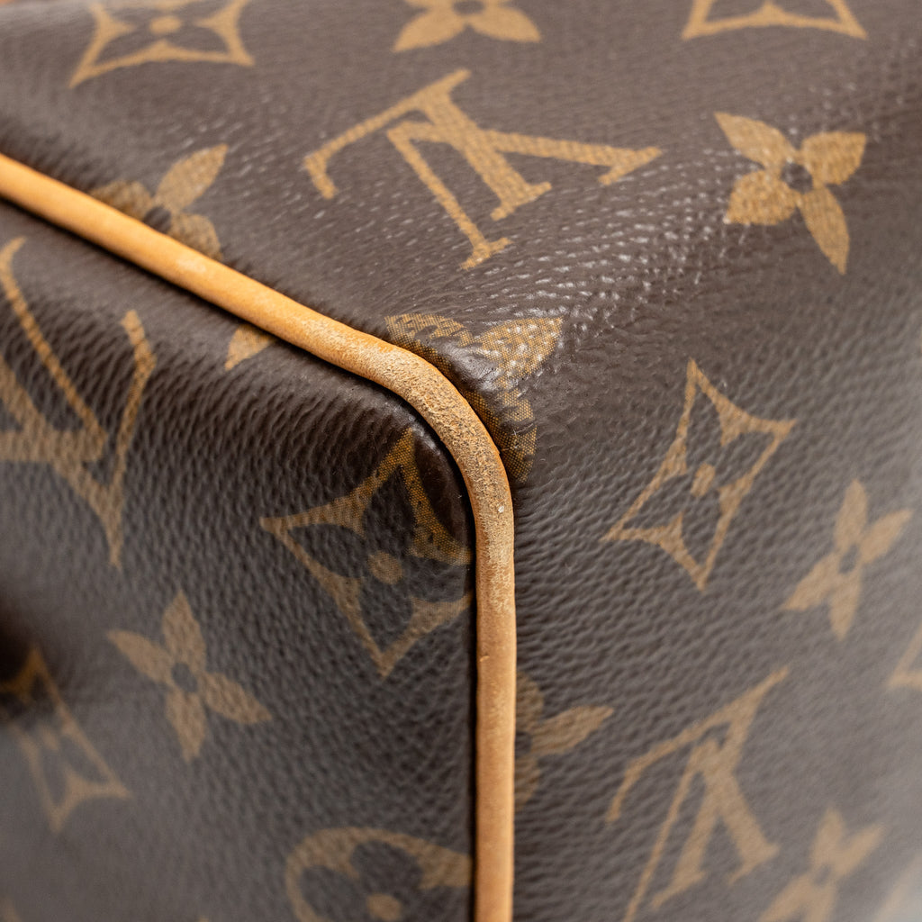 LOUIS VUITTON SPEEDY 20 BANDOULIERE  MONOGRAM CANVAS BLACK STRAP GHW
