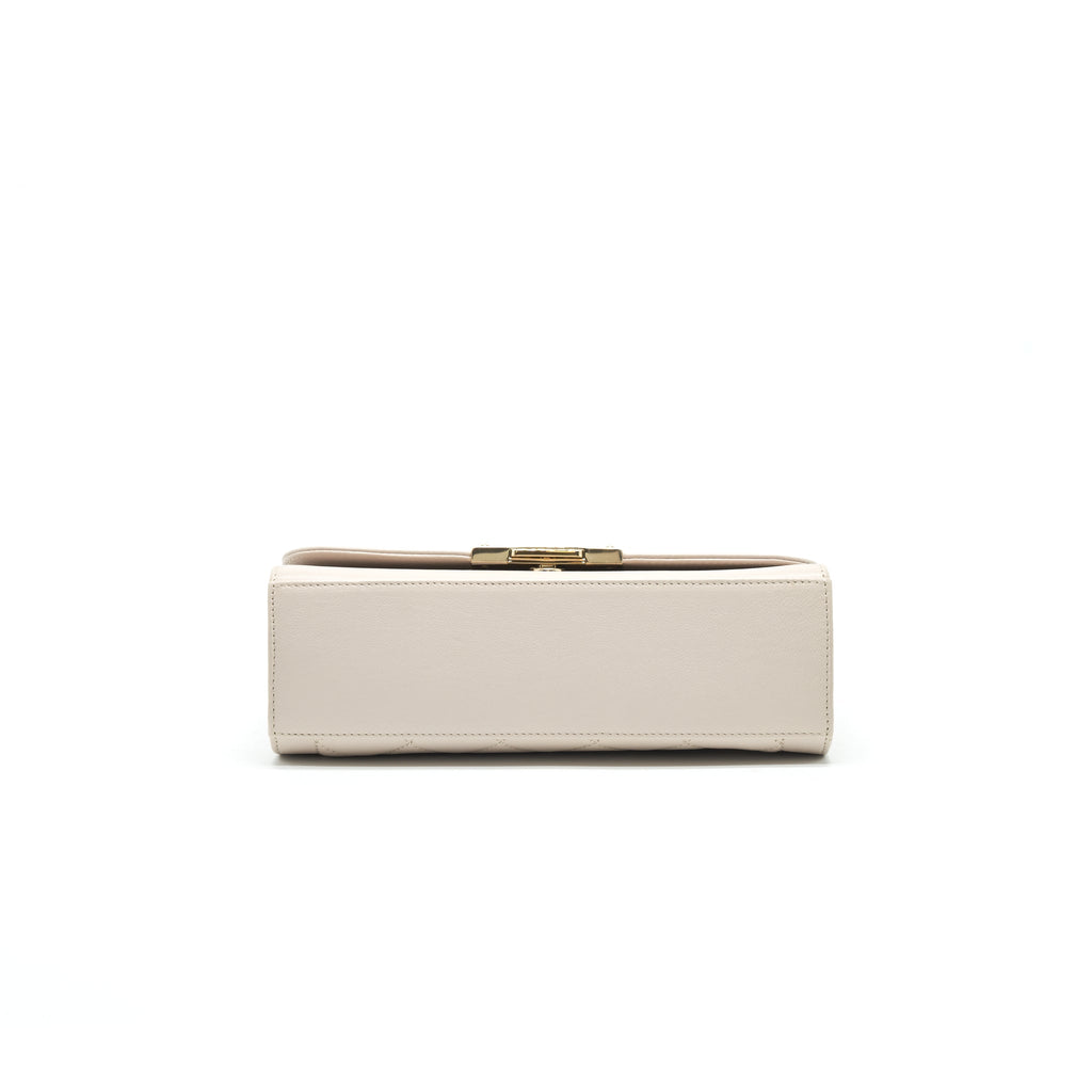 CHANEL CALFSKIN QUILTED FLAP BAG BEIGH LGHW