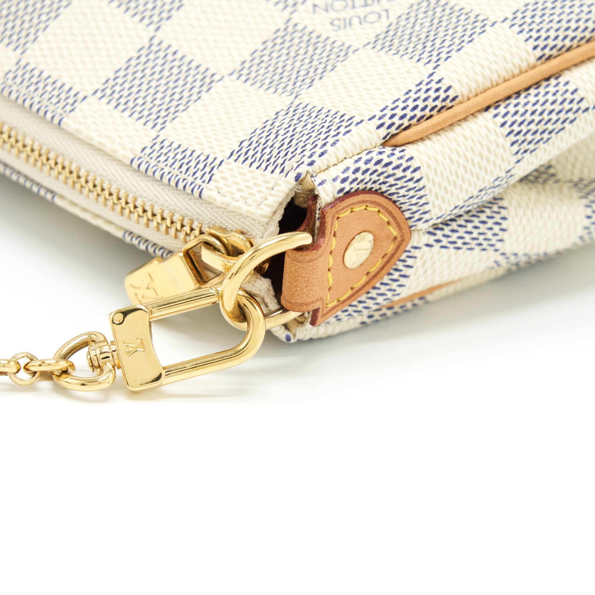 LOUIS VUITTON EVA CROSSBODY BAG DAMIER AZUR GHW