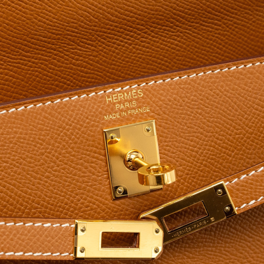 HERMES KELLY 25 EPSOM GOLD GHW