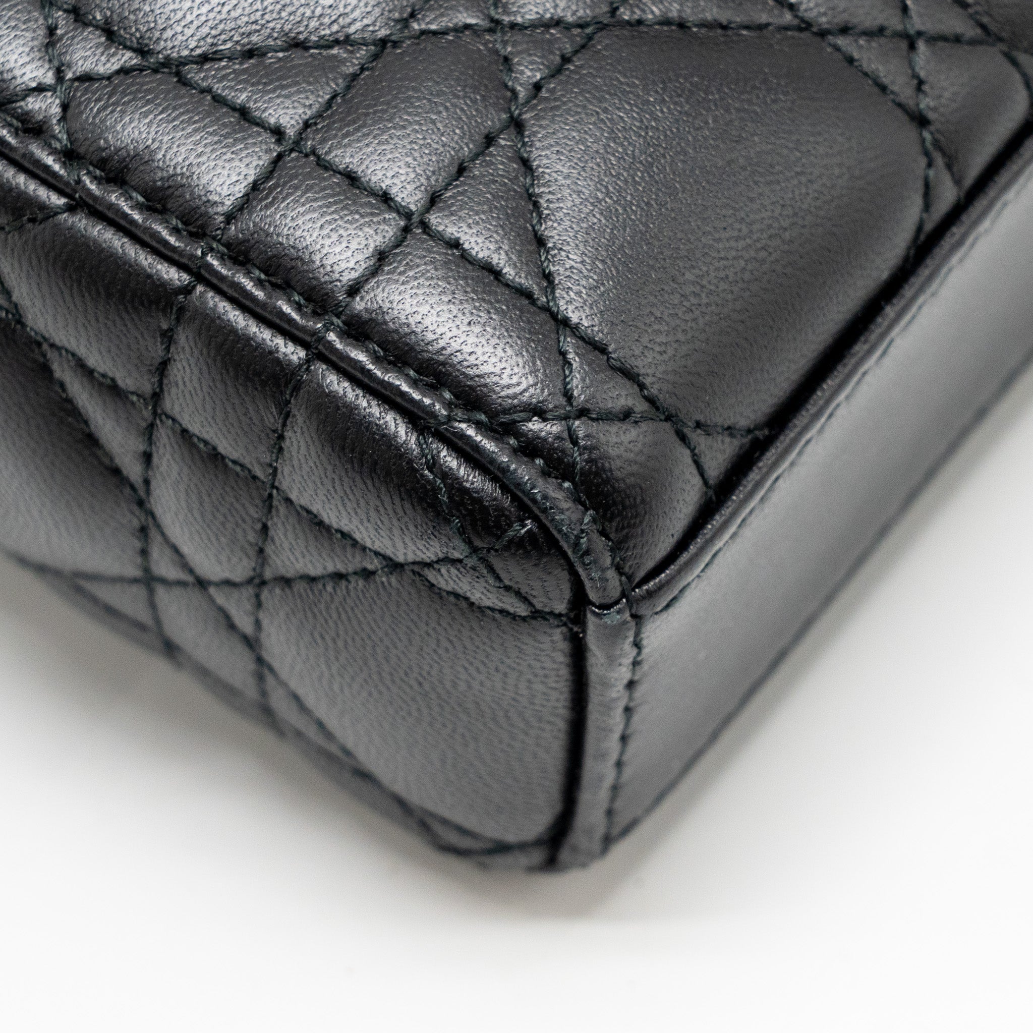 DIOR SMALL LADY D-JOY BAG CANNAGE LAMBSKIN BLACK LGHW