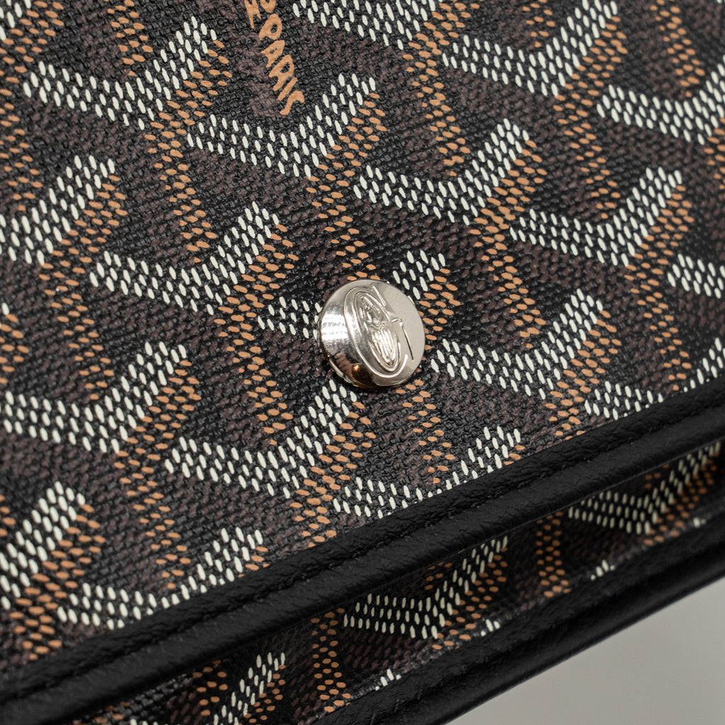 GOYARD PLUMET POCKET POCHETTE GOYARDINE CANVAS BLACK SHW