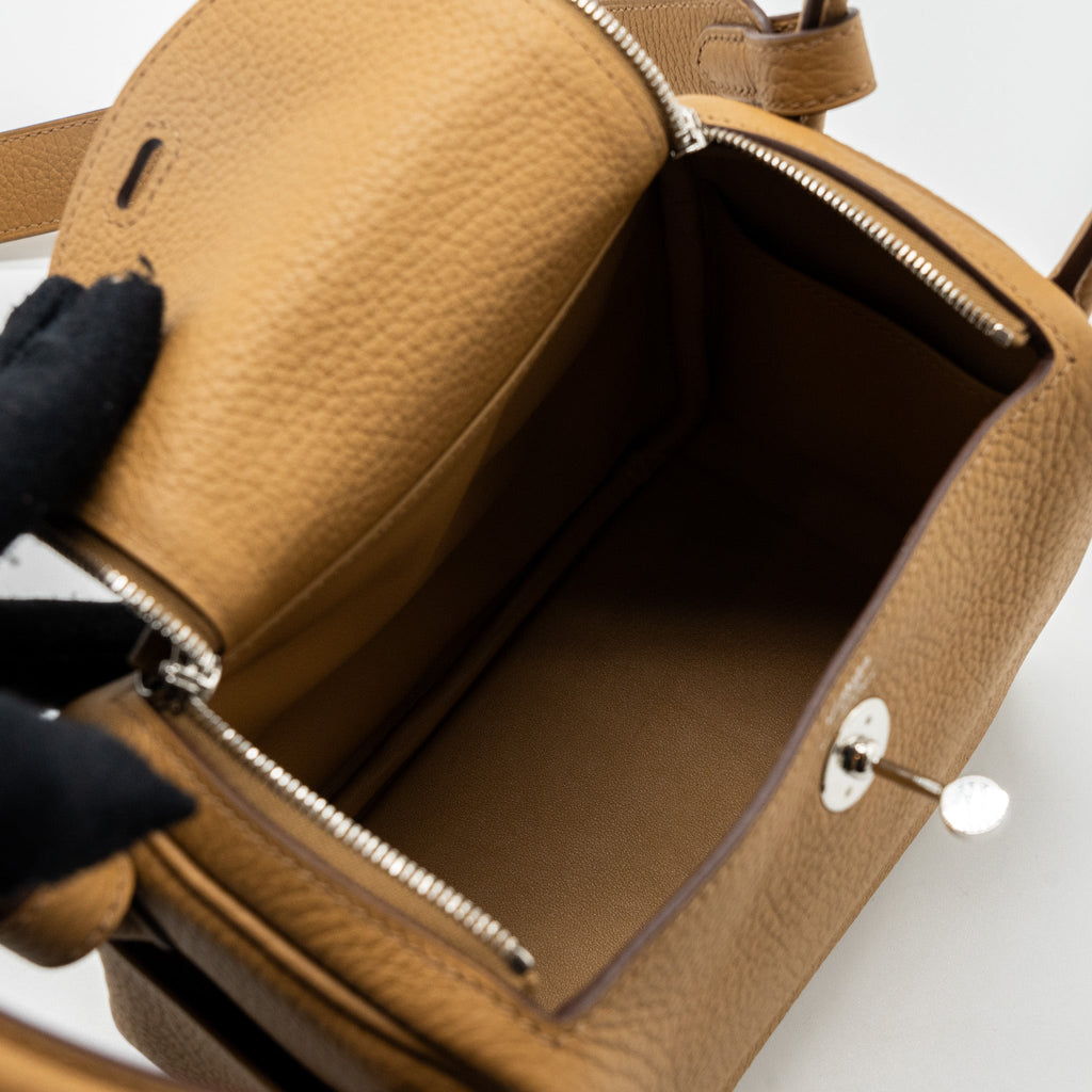 HERMES MINI LINDY CLEMENCE 4B BISCUIT SHW