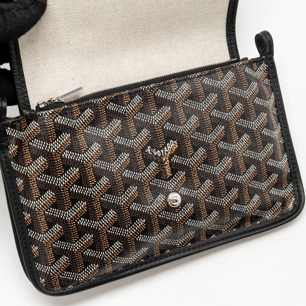 GOYARD PLUMET POCKET POCHETTE GOYARDINE CANVAS BLACK SHW